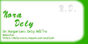 nora dely business card